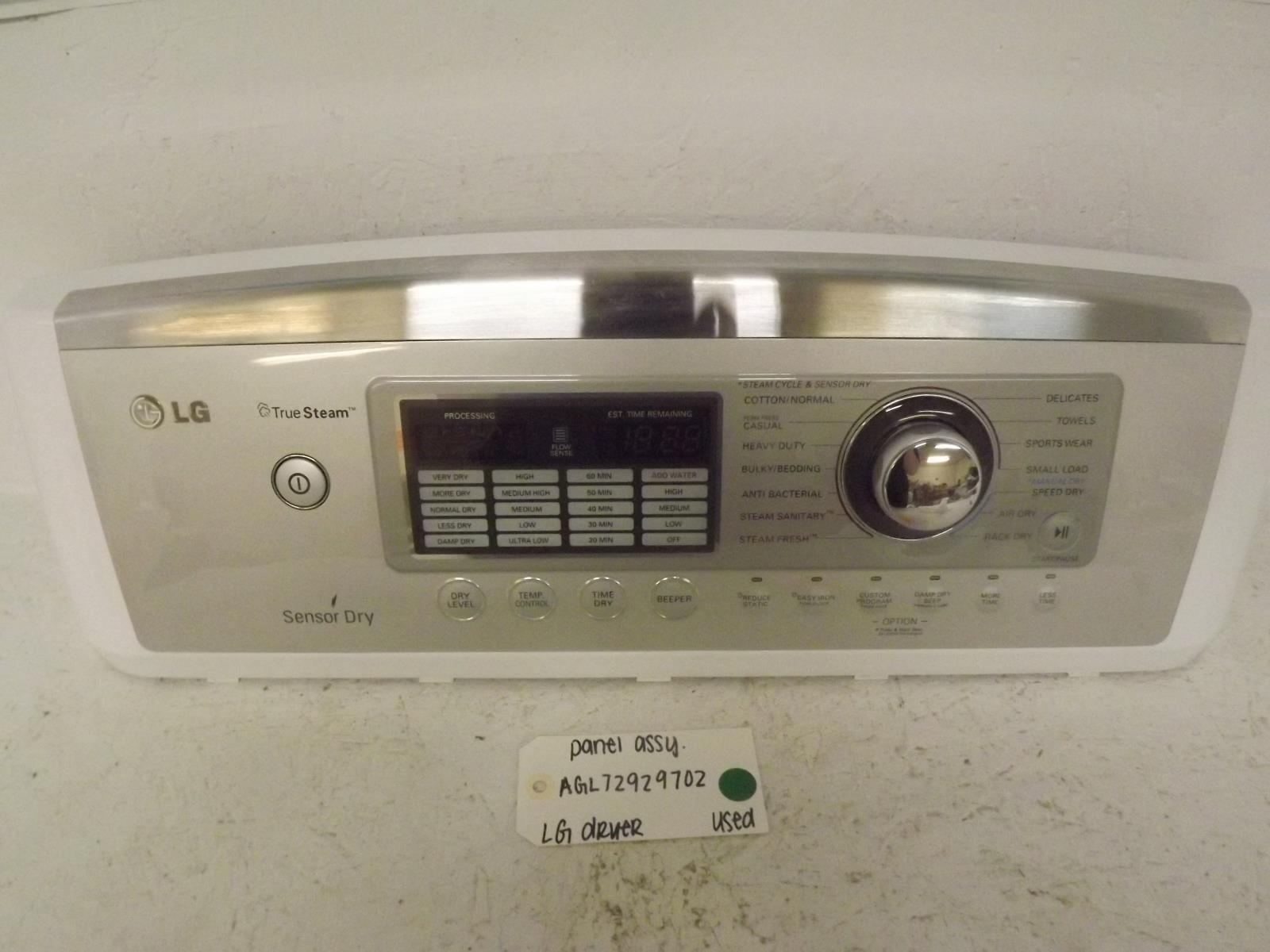 LG Dryer AGL72929702 Control Panel Assembly Used LG Dryer AGL72929702 Control Panel Assembly Used